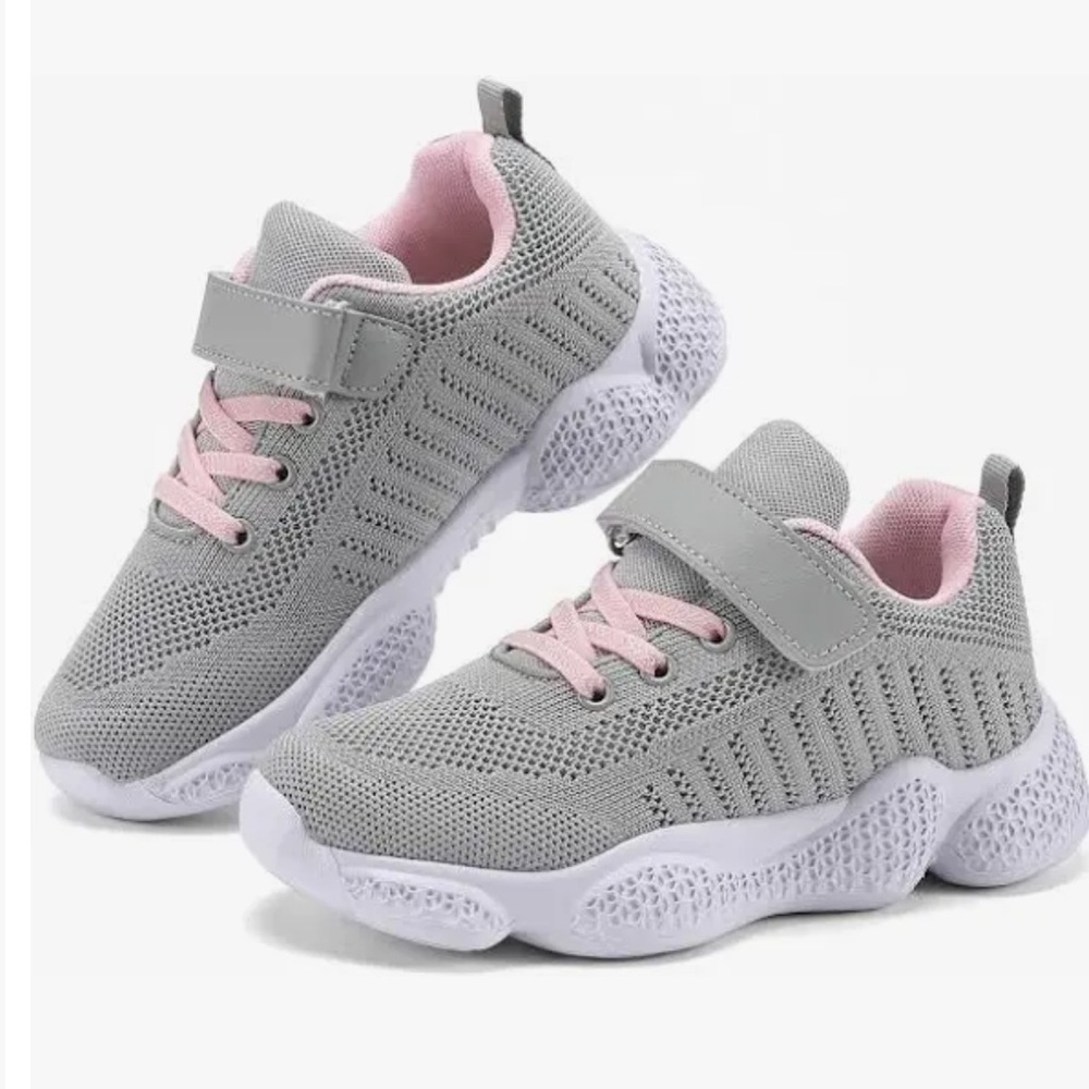 Gray and Pink Sneakers for Everyday Comfort